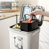 NNETM Large Dual-Compartment Trash Can with Odor-Seal Lid