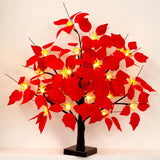 NNETM Blooming Brilliance: Poinsettia Flower Tree with Festive Lights