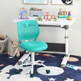 NNECW Adjustable Mid Back Children Study Chair with Adjustable Height for Office-Green
