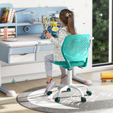 NNECW Adjustable Mid Back Children Study Chair with Adjustable Height for Office-Green