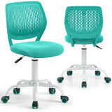 NNECW Adjustable Mid Back Children Study Chair with Adjustable Height for Office-Green