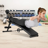 NNECW Foldable Decline Sit Up Bench with Speed Balland 2 Resistance Bands