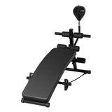 NNECW Foldable Decline Sit Up Bench with Speed Balland 2 Resistance Bands