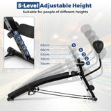 NNECW Foldable Decline Sit Up Bench with Speed Balland 2 Resistance Bands