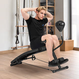 NNECW Foldable Decline Sit Up Bench with Speed Balland 2 Resistance Bands