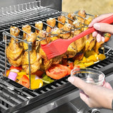 NNETM Stainless Steel Chicken Leg & Wing Rack