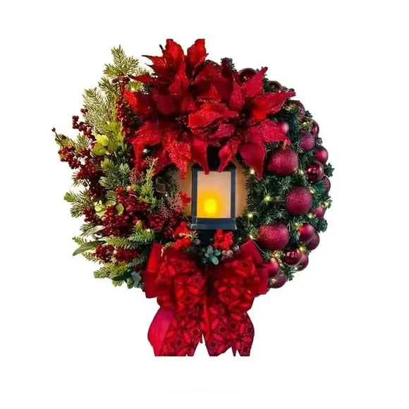 NNEOBA Christmas Wreath with Lamp