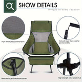 NNETM Folding Camping Chair Lightweight High Back Seat