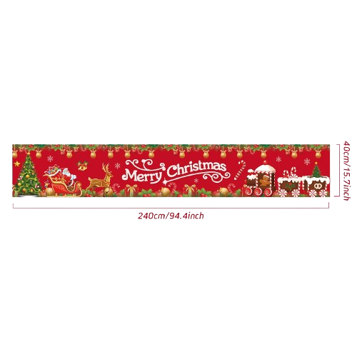 NNEOBA Festive Merry Christmas Outdoor Banner - 240x40cm