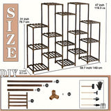 NNETM 15-Tier Plant Stand Indoor Outdoor Rack