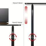 NNETM Black Lift Table Desk with Pulley to Adjust Height