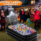 NNETM Tombstone Halloween Decoration with Pirate Skull