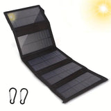 NNETM Portable Solar Foldable Charging Pack 35W USB 5V Output - Black