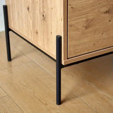 NNETM Wood Bedside Cabinet - Quiet Glide Drawers