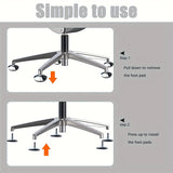 NNETM Office Chair Casters with Self-Adhesive Pads (6 pcs)