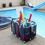 NNETM Mesh Pool Storage Organizer Cart with Wheels