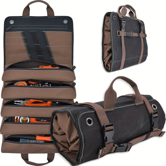 NNETM Mechanic's Roll Tool Bag Organizer