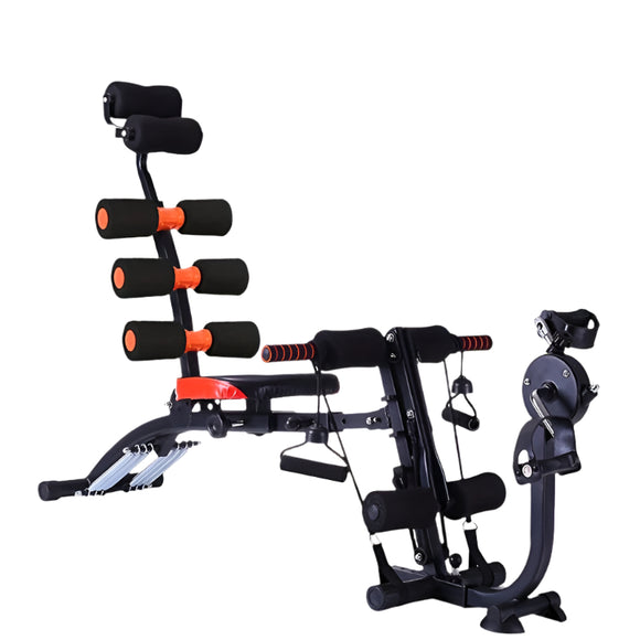 NNETM 6-in-1 Home Gym Ab Crunch Leg Bench