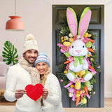 NNETM 2D Flat Easter Bunny Wall Hanging Decoration