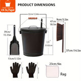 NNETM Galvanized Ash Bucket Set with Shovel
