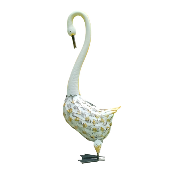 NNETM Solar Swan Garden Statue Outdoor