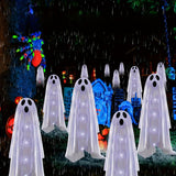 NNETM Halloween Garden Lights Solar Ghost LED Decor Set