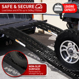 NNEDPE 2x Aluminium ATV Loading Ramp Foldable - Black