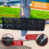 NNEDPE 2x Aluminium ATV Loading Ramp Foldable - Black