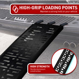 NNEDPE 2x Aluminium ATV Loading Ramp Foldable - Black