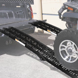 NNEDPE 2x Aluminium ATV Loading Ramp Foldable - Black