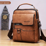 NNETM Men's Genuine Leather Crossbody Vintage Business Bag