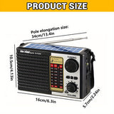 NNETM Solar Portable Radio with Digital Speaker