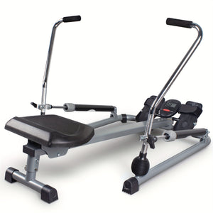 NNETM Foldable Rowing Machine with LCD Monitor - Fitness Trainer(Grey)