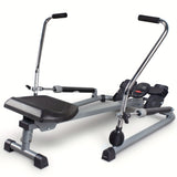 NNETM Foldable Rowing Machine with LCD Monitor - Fitness Trainer(Grey)