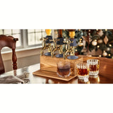 NNETM Three-Way Whiskey Decanter Tap Dispenser with Handle
