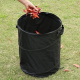 NNETM Black Portable Foldable Trash Can with Carry Handle