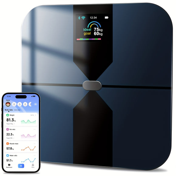 NNETM Smart Body Scale with Color Screen & App Sync