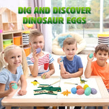 NNETM Colorful Dinosaur Fossil Digging Egg Set (12 Eggs)