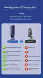 NNETM Large Battery Dual Motor Portable Fan - Blue