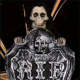 NNETM Haunted Resin Tombstone: Illuminated Graveyard Décor with LED Lights