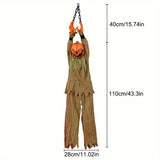 NNETM Pumpkin Head Pendant Halloween Decor with Sound and Lights