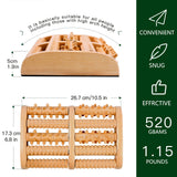 NNETM 1pc Wooden Foot Massager Roller for Plantar Fasciitis Relief(Brown)