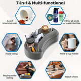 Ergonomic Game Controller Holder with Cup Holder – Black