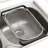 NNETM Adjustable Stainless Steel Sink Colander Rack
