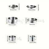 NNETM 8-Piece Stainless Steel Camping Cookware Set