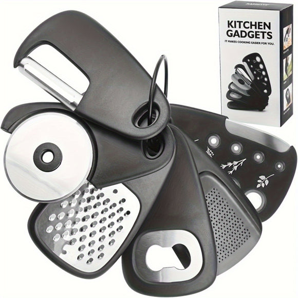 NNETM Kitchen Gadget Set Stainless Steel for RV & Camping (6pcs)