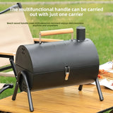 NNETM Portable Double-Sided Charcoal BBQ Grill with Foldable Design