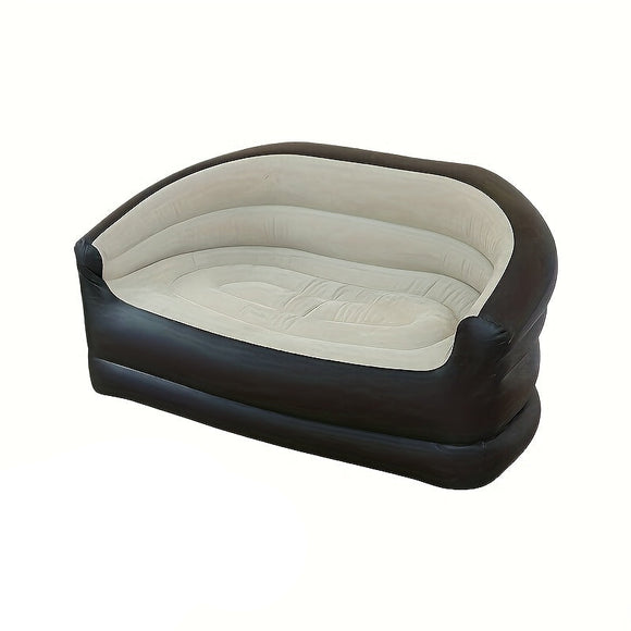 NNETM Double Inflatable Folding Sofa Plush Lounge Chair