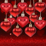 NNETM 36-Piece Heart Shaped Ornaments Set – Pink & Red