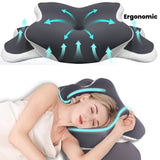 NNETM Ergonomic Butterfly Neck Pillow – C-Shaped Dual-Height Support Pillow for Travel & Sleep
